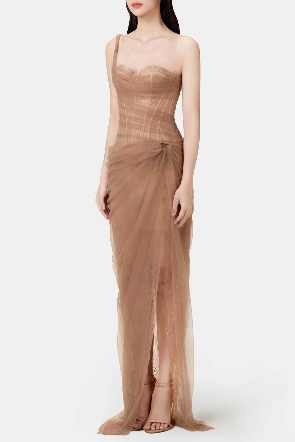 ININA | Vestido Midi Encaje Corset