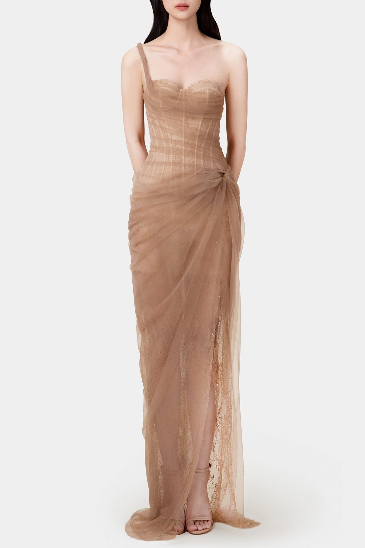 ININA | Vestido Midi Encaje Corset